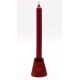 Candle Holder Glass Flip Vampire Red